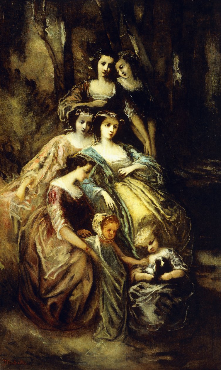 Kejsarinnan Eugenie och hennes skötare, av Adolphe Joseph Thomas Monticelli