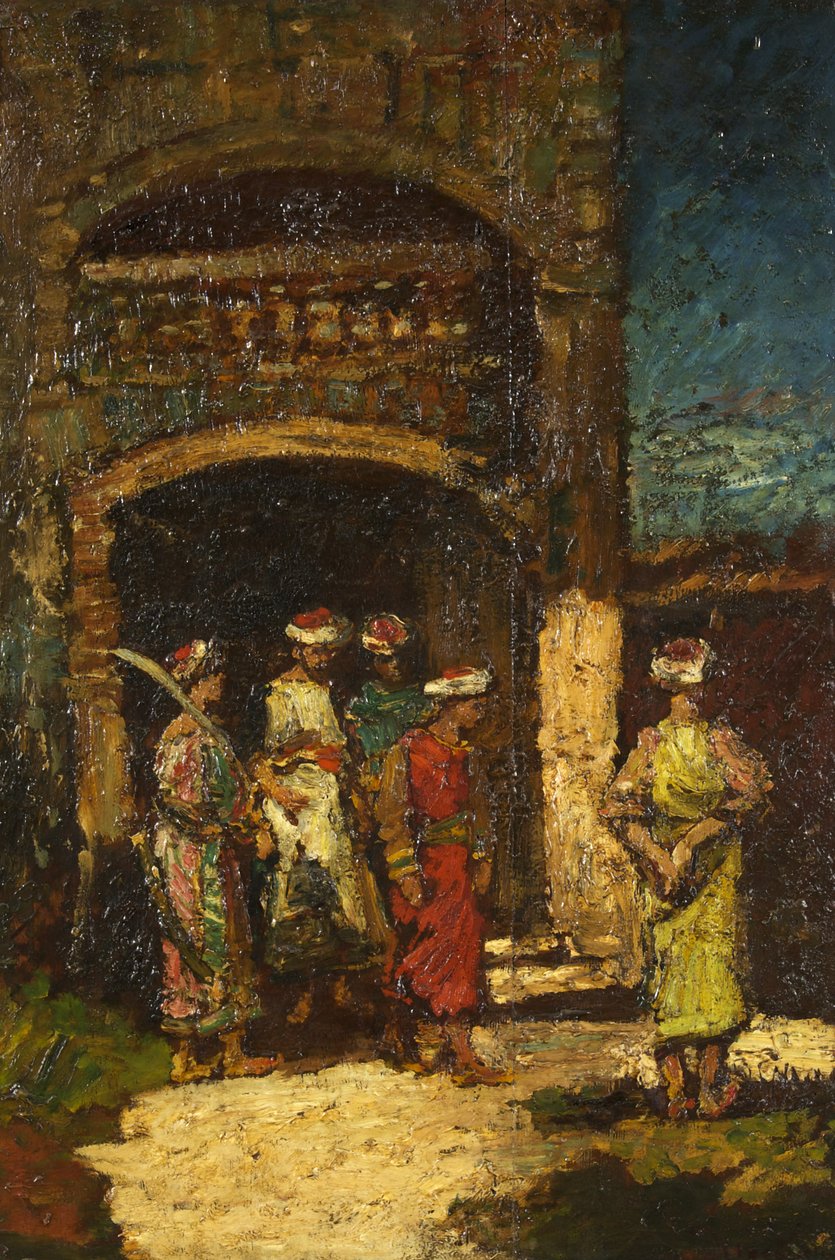 Bödeln, ca 1860-80 (olja på panel) av Adolphe Joseph Thomas Monticelli