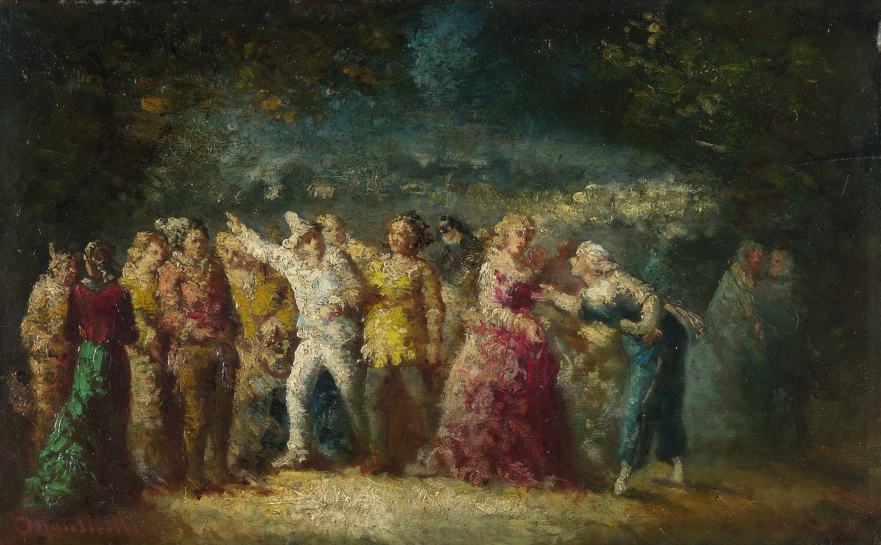 Fackeltåg, 1870-1880-talen av Adolphe Joseph Thomas Monticelli
