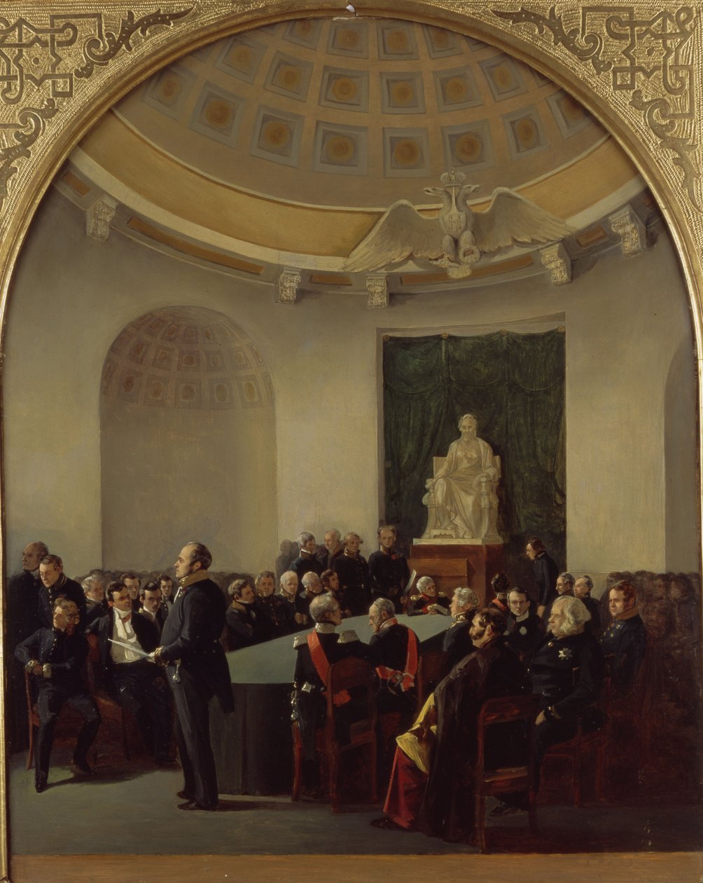 Konsthögskolans ceremoniella möte 1839, 1840 av Adolphe Ladurner