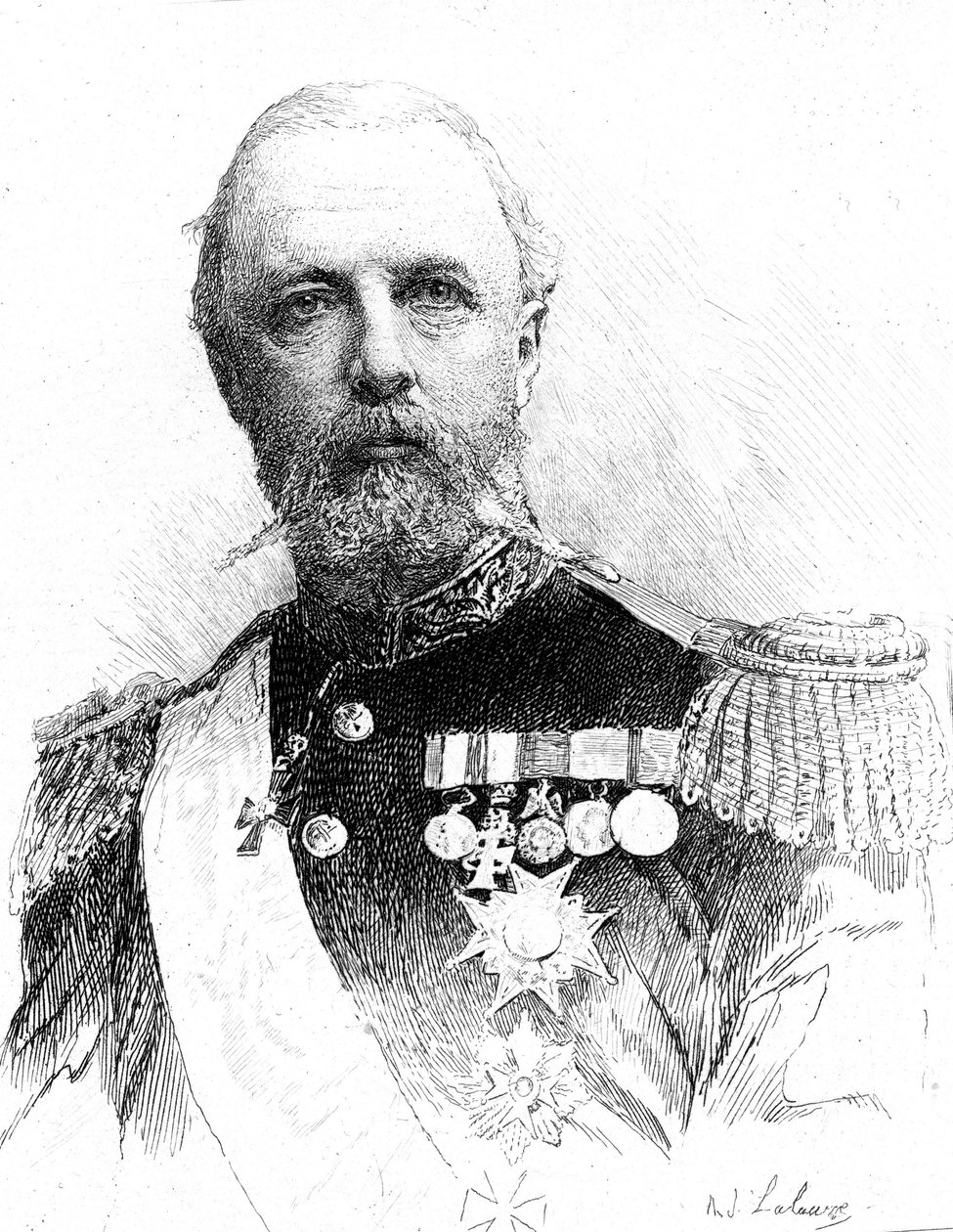 OSCAR II (1829-1907), kung av Sverige och Norge av Adolphe Lalauze