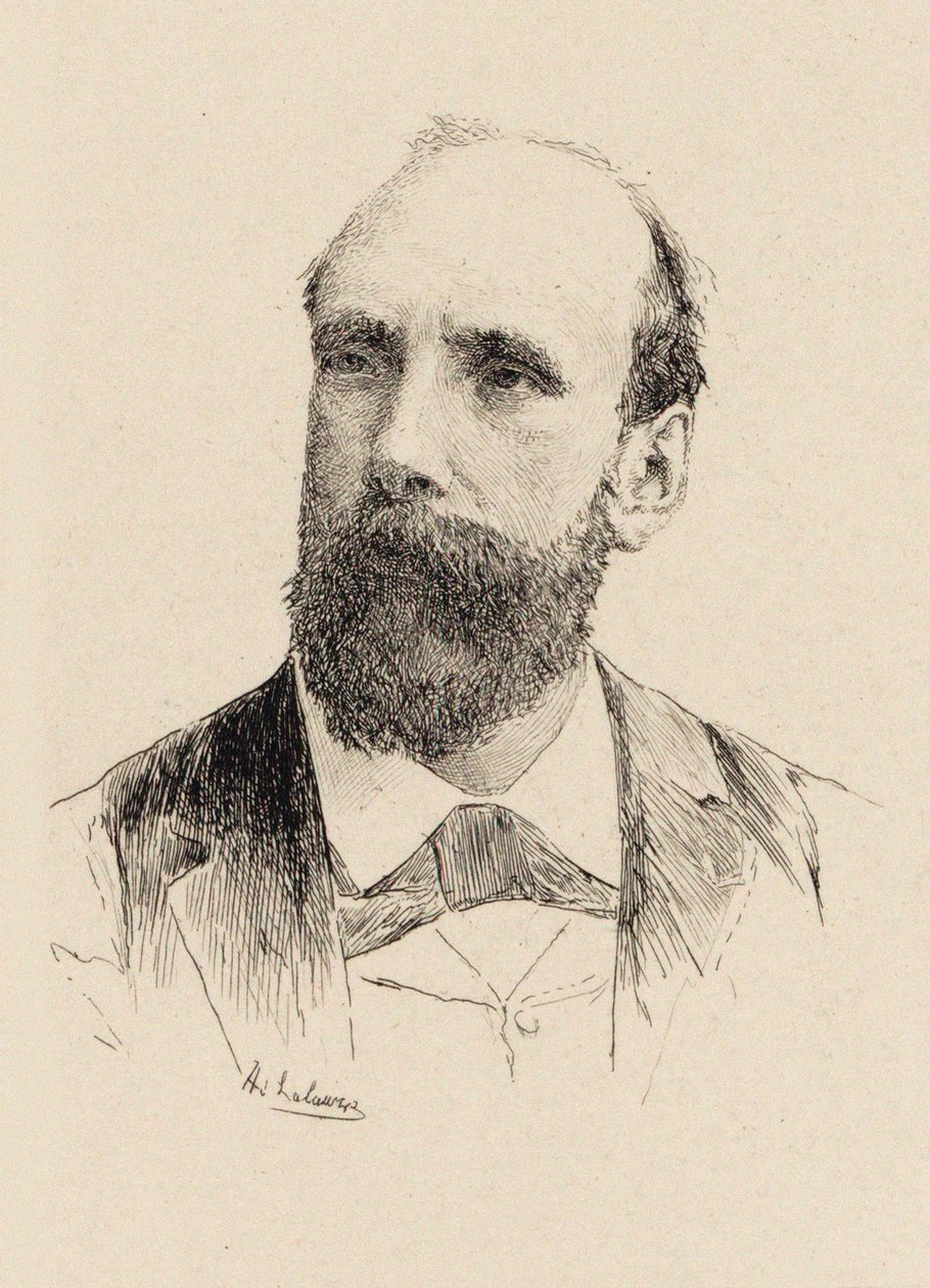 Porträtt av kompositören Gaston Salvayre 1847-1916, 1894. av Adolphe Lalauze