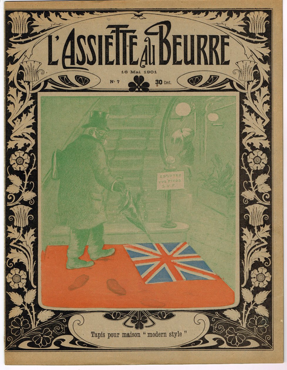 Omslag till "" The Butter Plate", Satirique en Colors av Adolphe Leon Willette