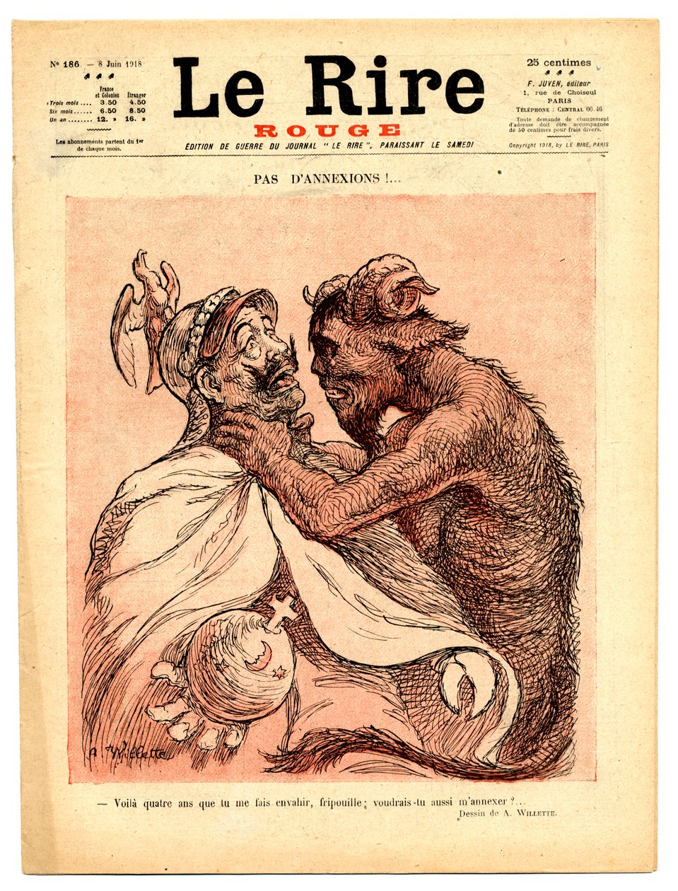 Omslag till "" The Red Laughter", Satirical en Couleurs av Adolphe Leon Willette