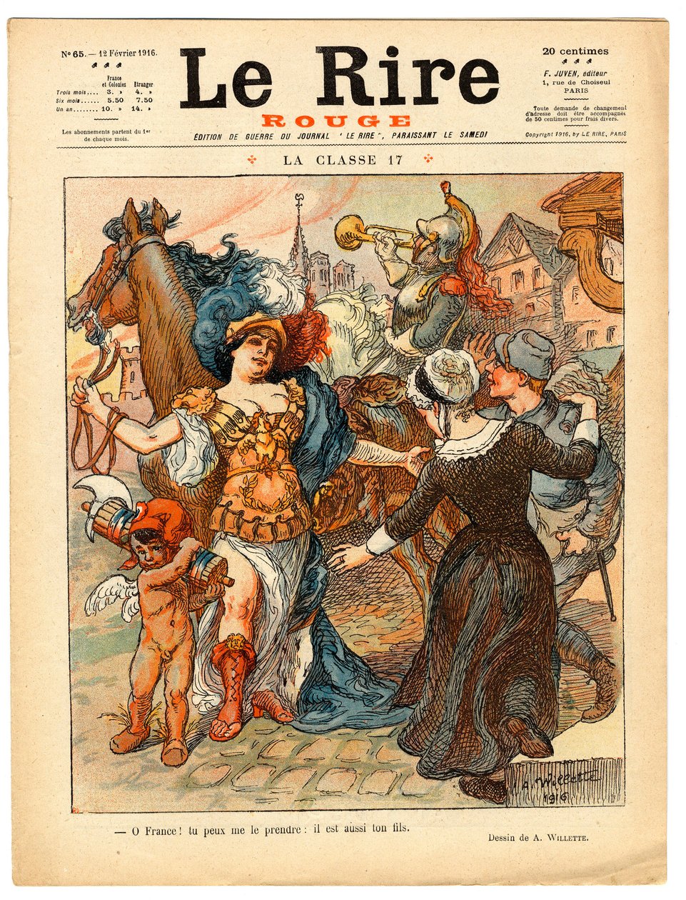 Omslag till "" The Red Laughter", Satirical in Colors av Adolphe Leon Willette