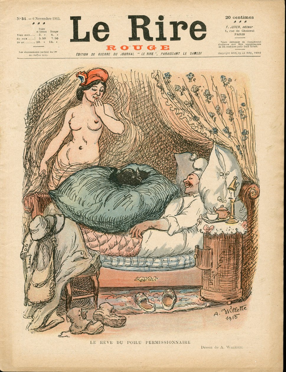 Omslag till "" The Red Laughter", Satirical in Colors av Adolphe Leon Willette