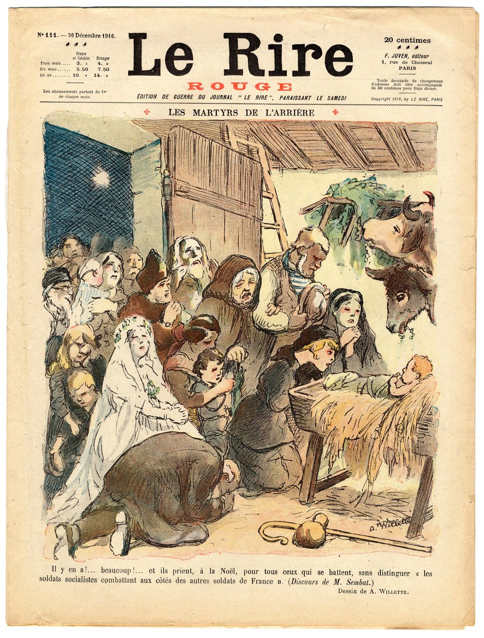 Omslag till "" The Red Laughter", Satirical in Colors av Adolphe Leon Willette