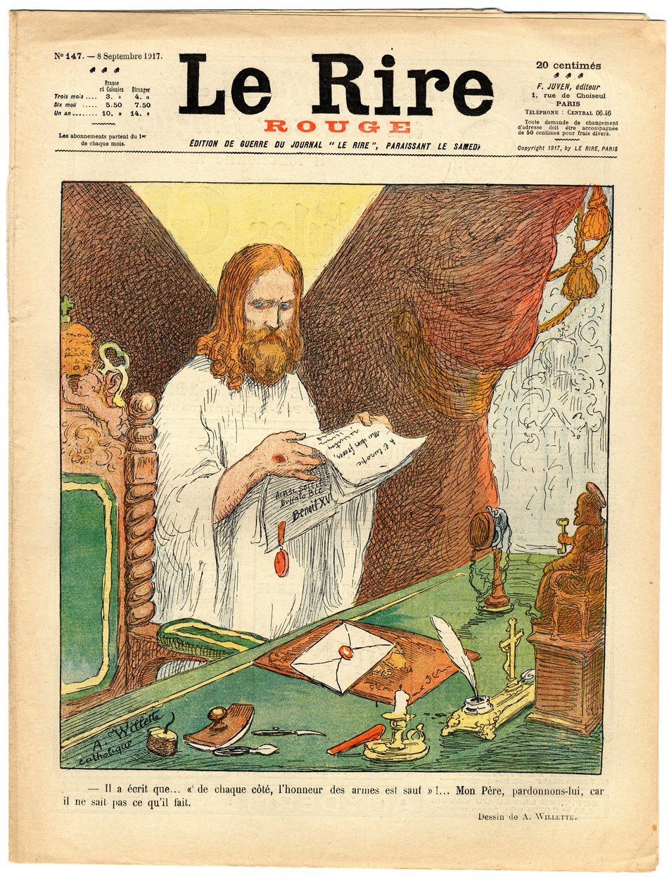 Omslag till "" The Red Laughter", Satirical in Colors av Adolphe Leon Willette