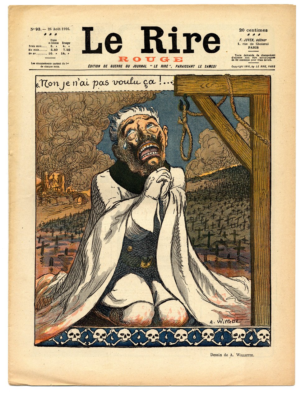 Omslag till "" The Red Laughter", Satirical in Colors av Adolphe Leon Willette