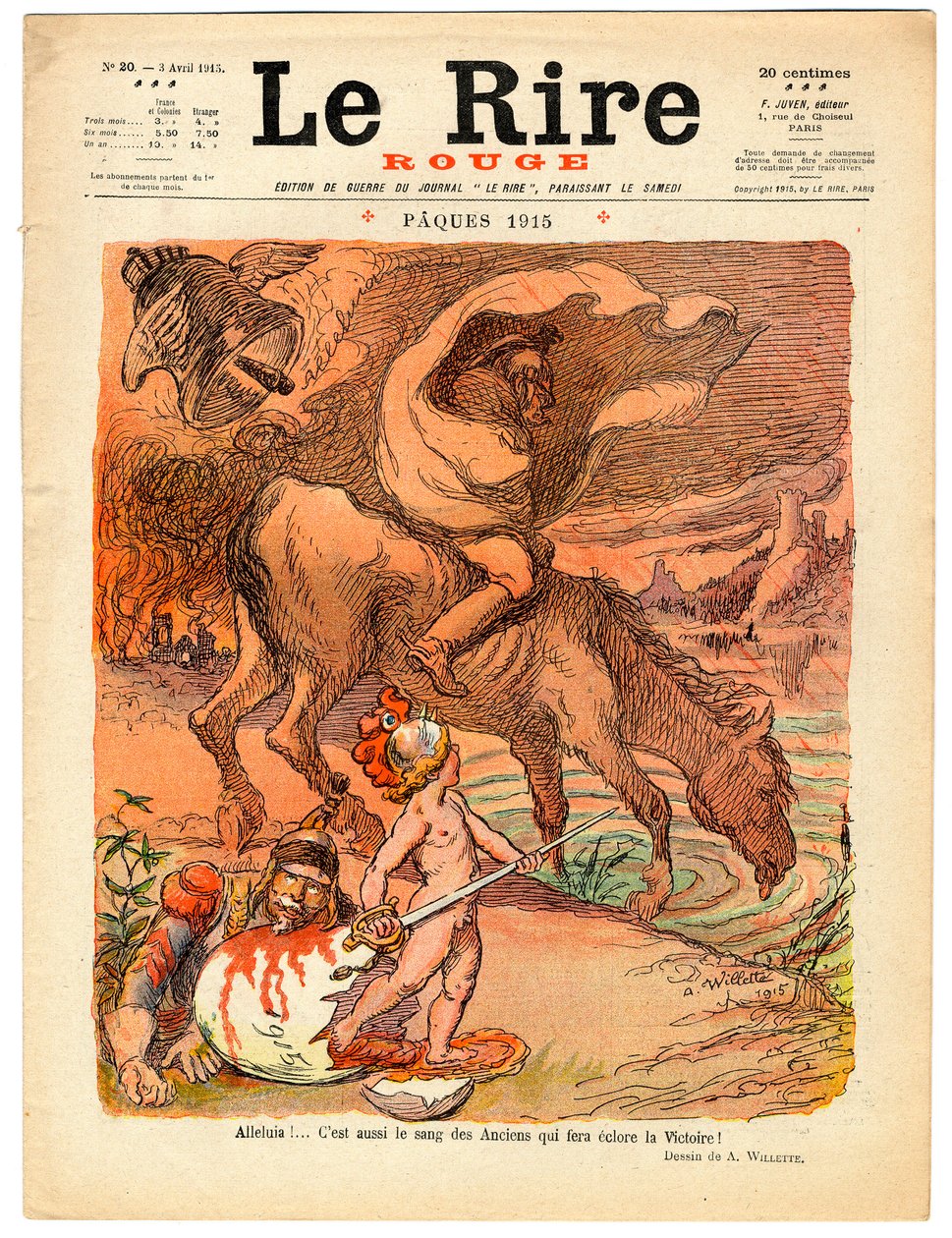 Omslag till "" The Red Laughter", Satirical in Colors av Adolphe Leon Willette