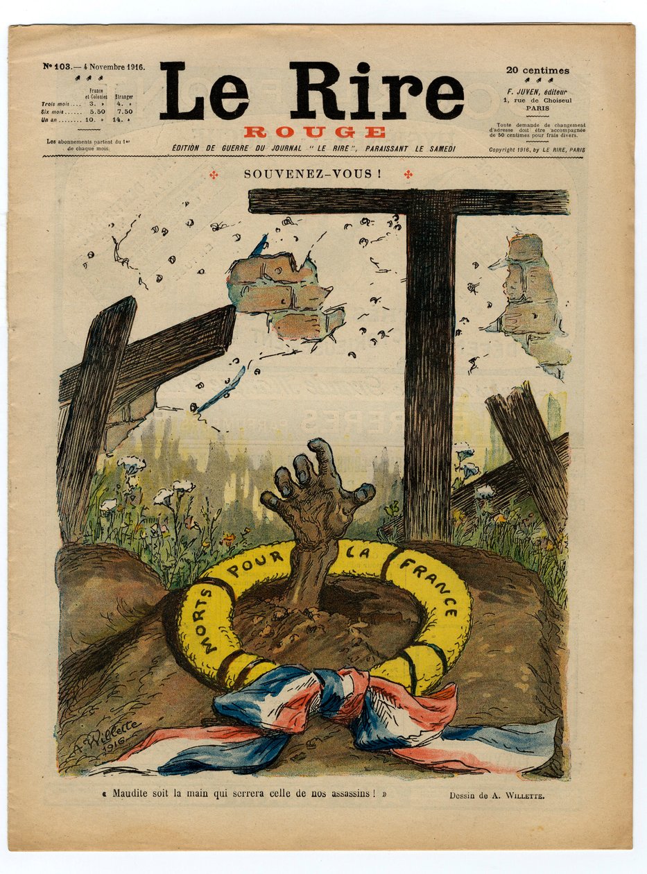Omslag till "" The Red Laughter", Satirical in Colors av Adolphe Leon Willette