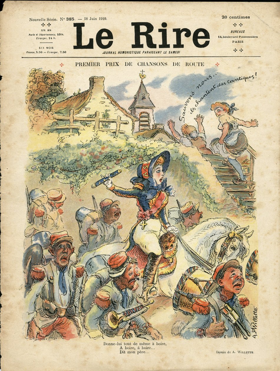 Illustration av Adolphe dit Willette (1857-1926) för omslaget till Le Lire av Adolphe Leon Willette