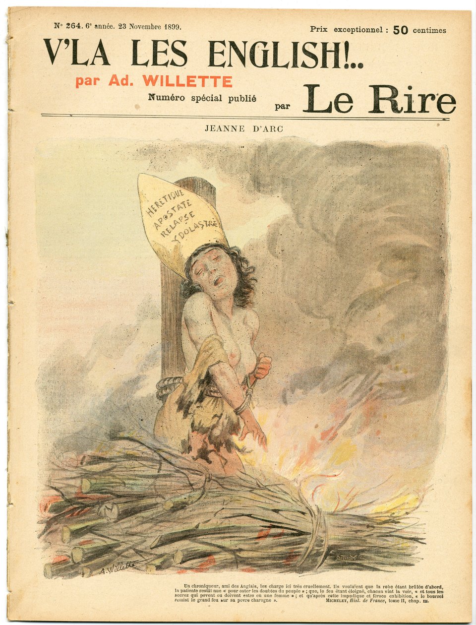 Skrattet, nummer 264, Satirical in Colors av Adolphe Leon Willette