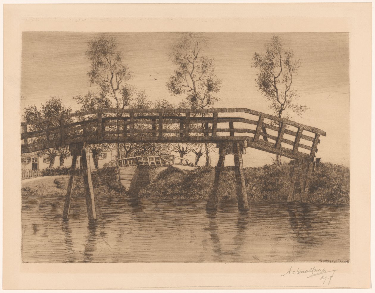 Bro Bridge (II) (titel på objekt) av Adolphe P.H J. van Weezel Errens (signed by artist)