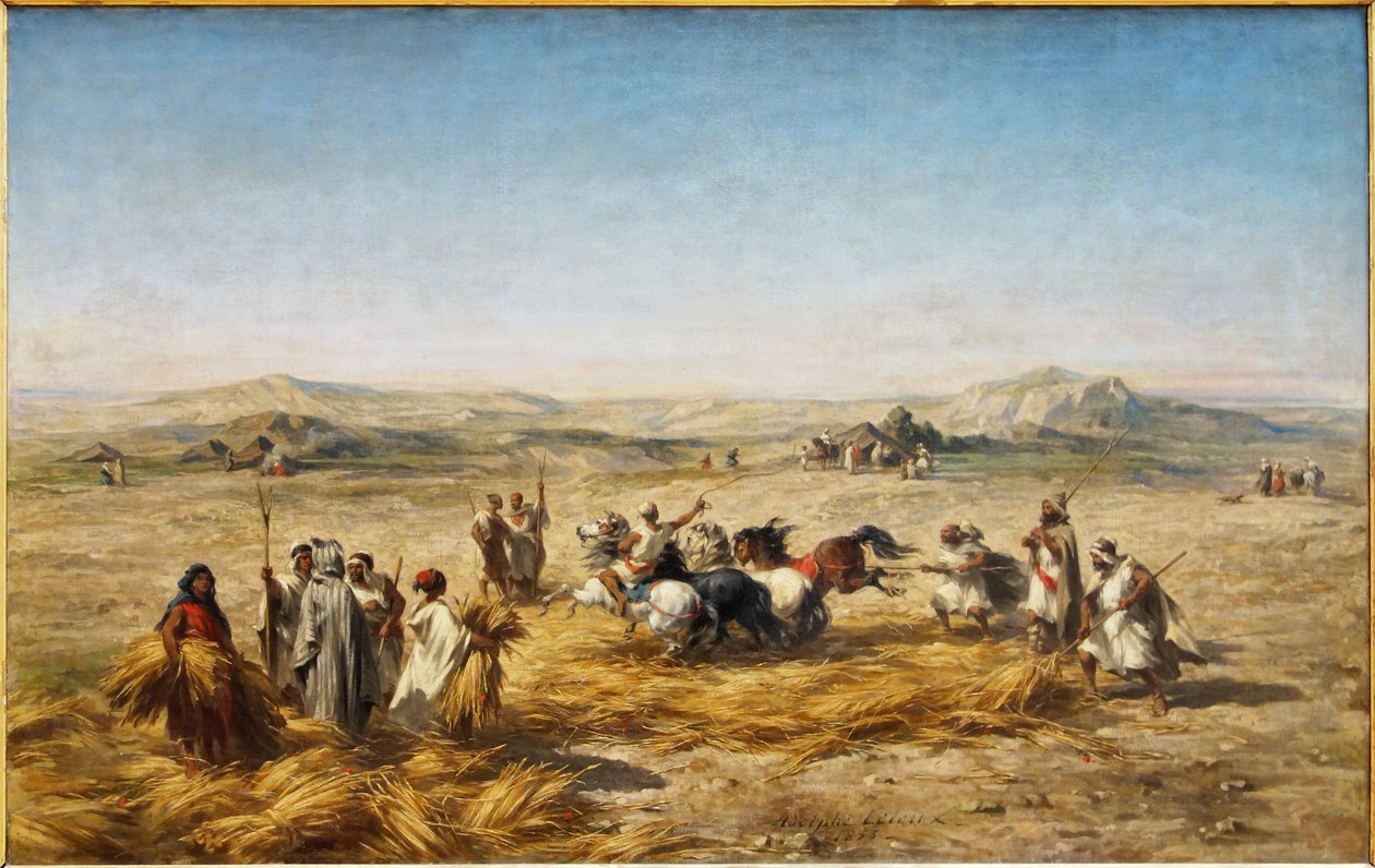 Franska: Lossning av vete i Algeriet av Adolphe Pierre Leleux