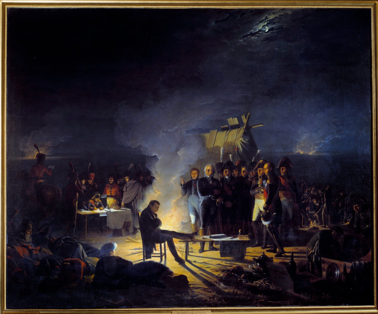 Bivack av Napoleon I på slagfältet Wagram (5-6 juli av Adolphe Roehn
