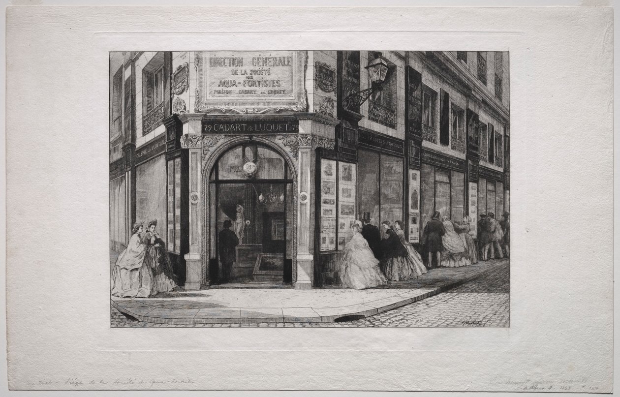 Högkvarter för Society of Aquafortists av Adolphe Théodore Jules Martial Potémont