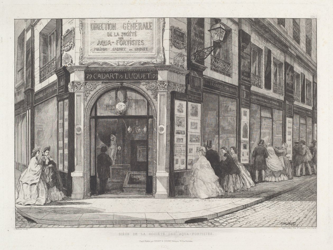 Högkvarter för Society of Aquafortists av Adolphe Théodore Jules Martial Potémont