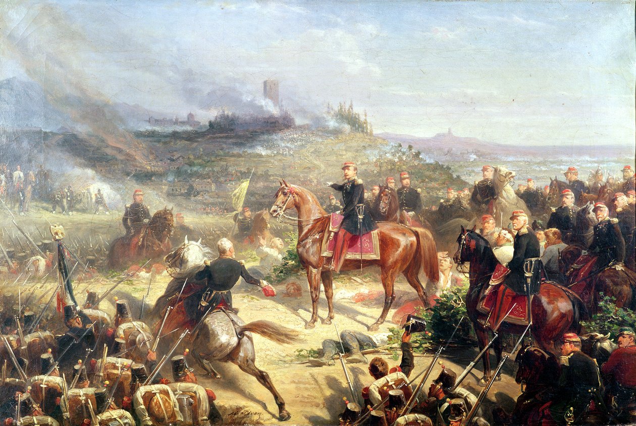 Slaget vid Solferino, 24 juni 1859 av Adolphe Yvon