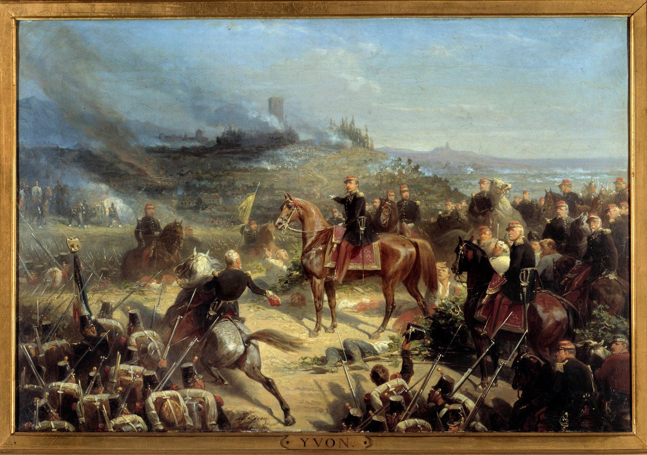 Italiens kampanj: "" Slaget vid Solferino, 24 juni av Adolphe Yvon