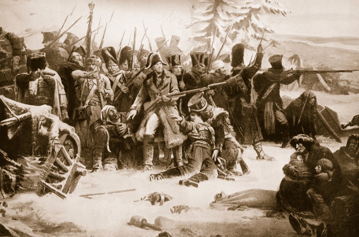 Marskalk Ney stödjer den franska bakstyrkan av Adolphe Yvon