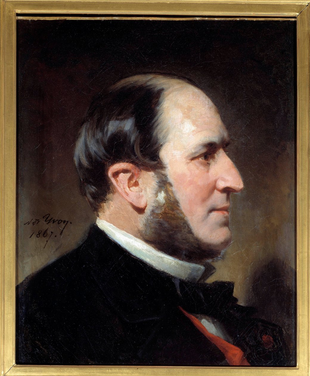 Porträtt av baron Eugene-Georges Haussmann, prefet av Paris (1809-1891) Han var upphovet till de stora renoveringsarbetena av staden Paris under andra imperiet. Målning av Adolphe Yvon (1817-1893). 1867 Sön. 0,45 x 0,35 m Paris, Musee Carnavalet av Adolphe Yvon