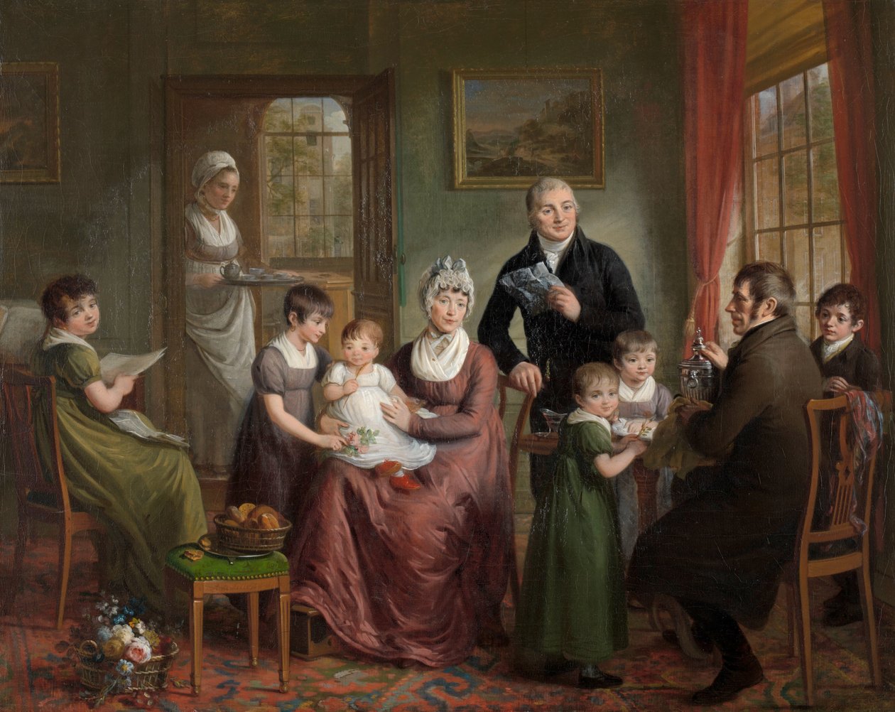 Familjen Adriaan Bonebakker med Dirk L. Bennewitz av Adriaan de Lelie