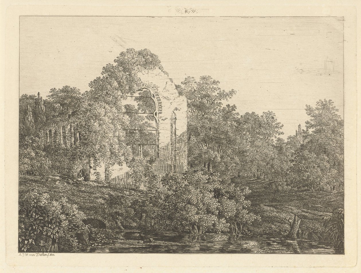 Ruinen av Huis ter Haar av Adriaan Jacob Willem van Dielen