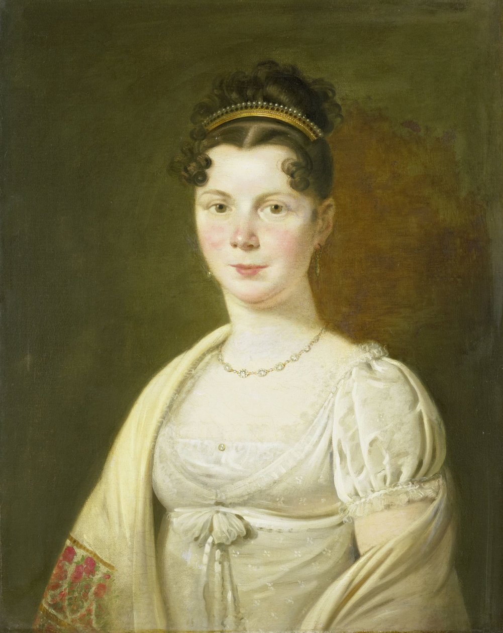Porträtt av Wilhelmina Maria Haack (1786-1857), Gerrit Verdoorens fjärde fru av Adriaan de Lelie