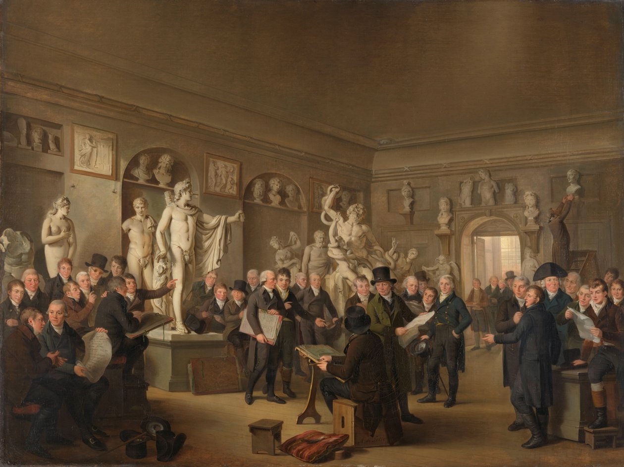 Felix Meritis Societys skulpturgalleri av Adriaan de Lelie