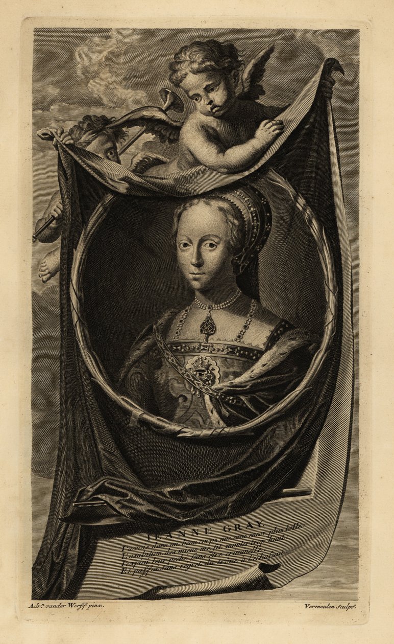 Lady Jane Gray (1537-1554) (gravyr) av Adriaan van der (after) Werff
