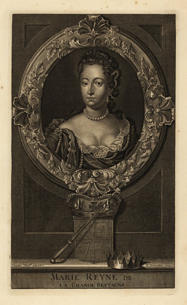 Drottning Mary II av Storbritannien av Adriaan van der (after) Werff