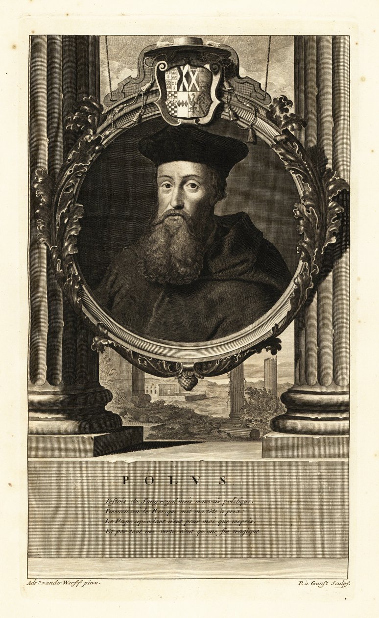 Reginald Pole (1500-1558) (gravyr) av Adriaan van der (after) Werff