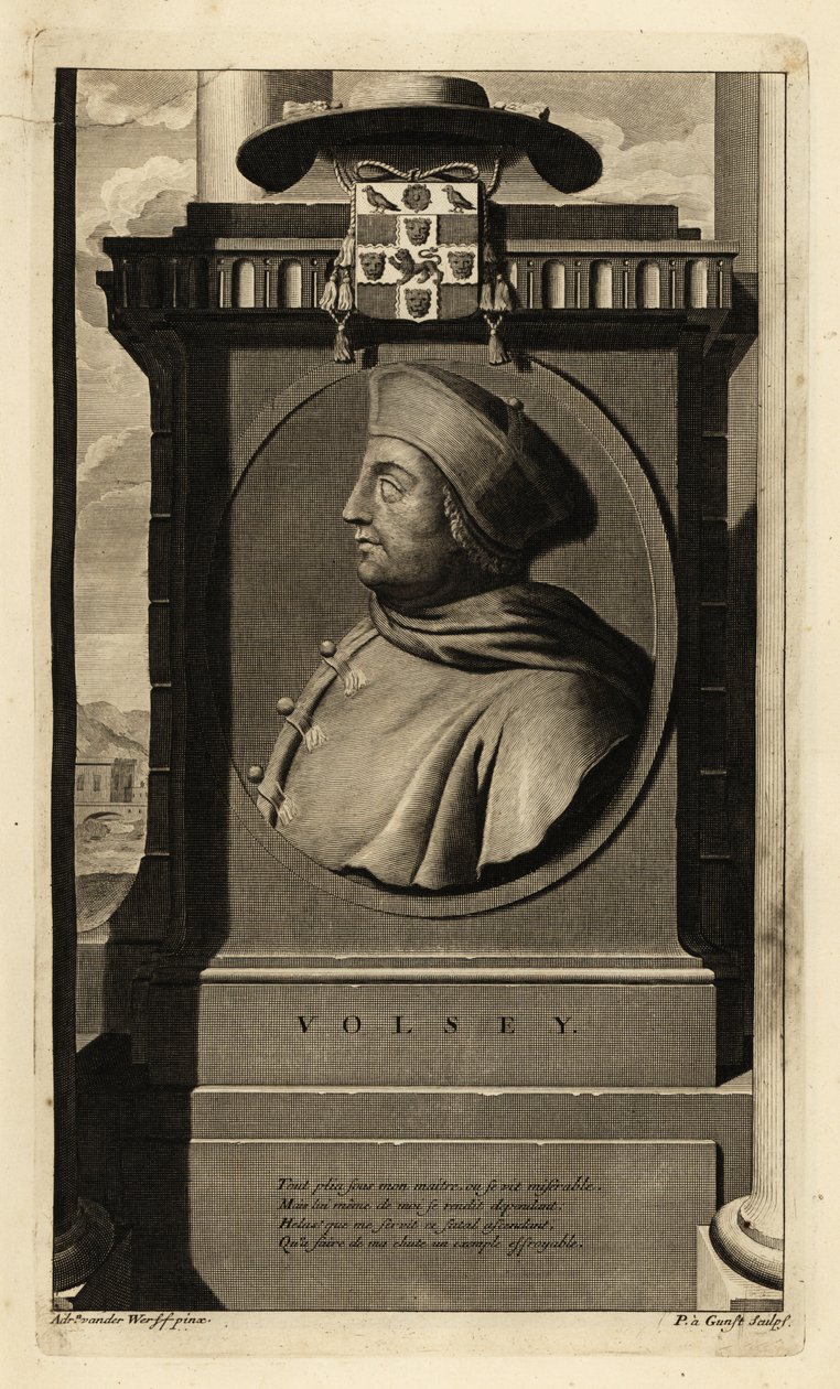 Thomas Wolsey (1473-1530) (gravyr) av Adriaan van der (after) Werff