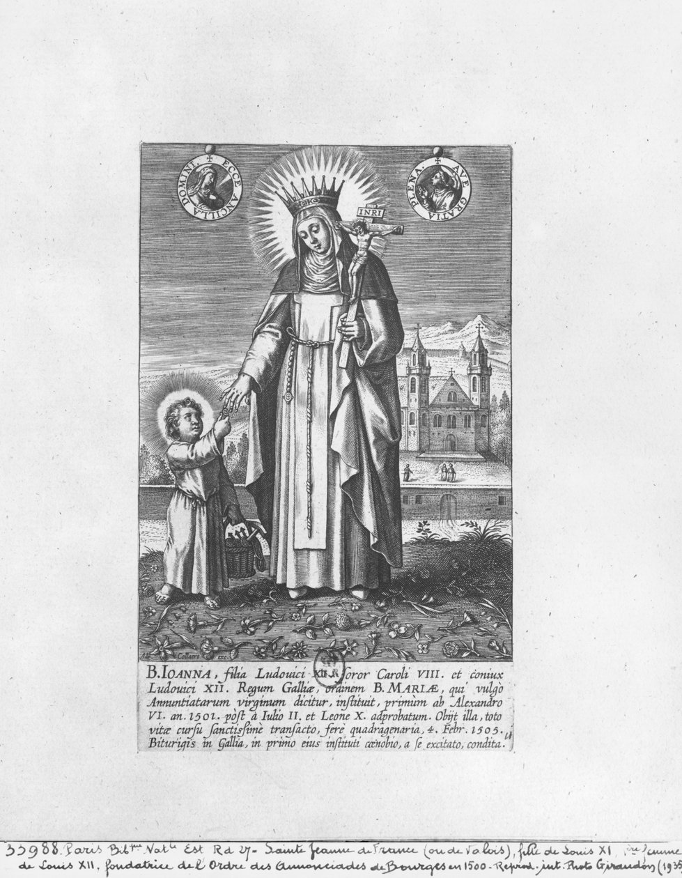 Saint Jeanne av Frankrike och Valois (1464-1505) av Adriaen Collaert