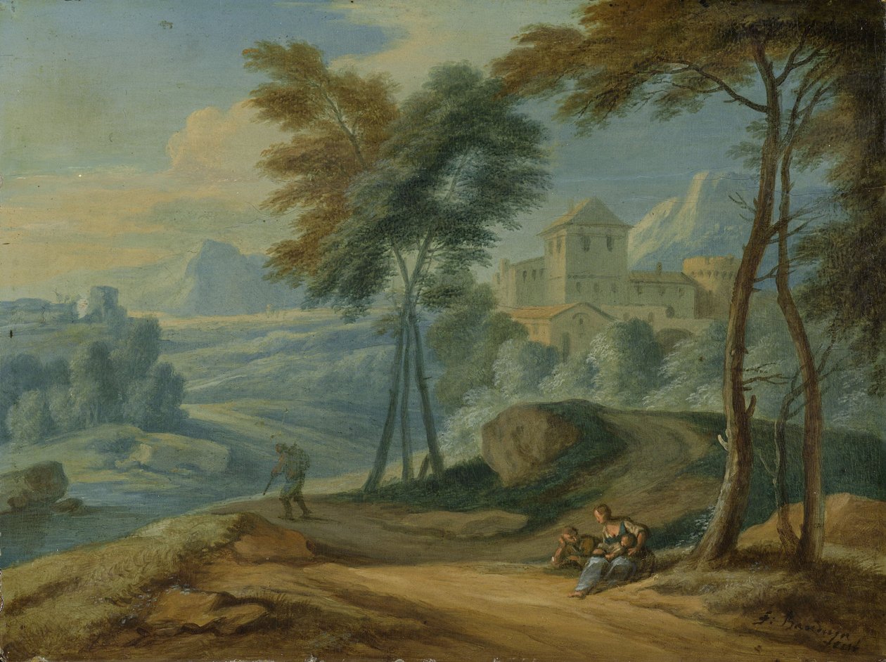 Mountainous landscape av Adriaen Frans Boudewyns