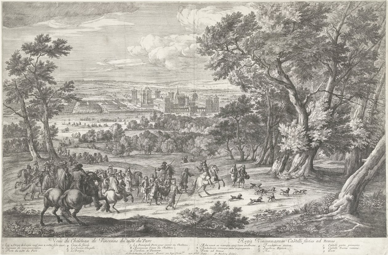 Utsikt över slottet och parken i Vincennes av Adriaen Frans Boudewyns