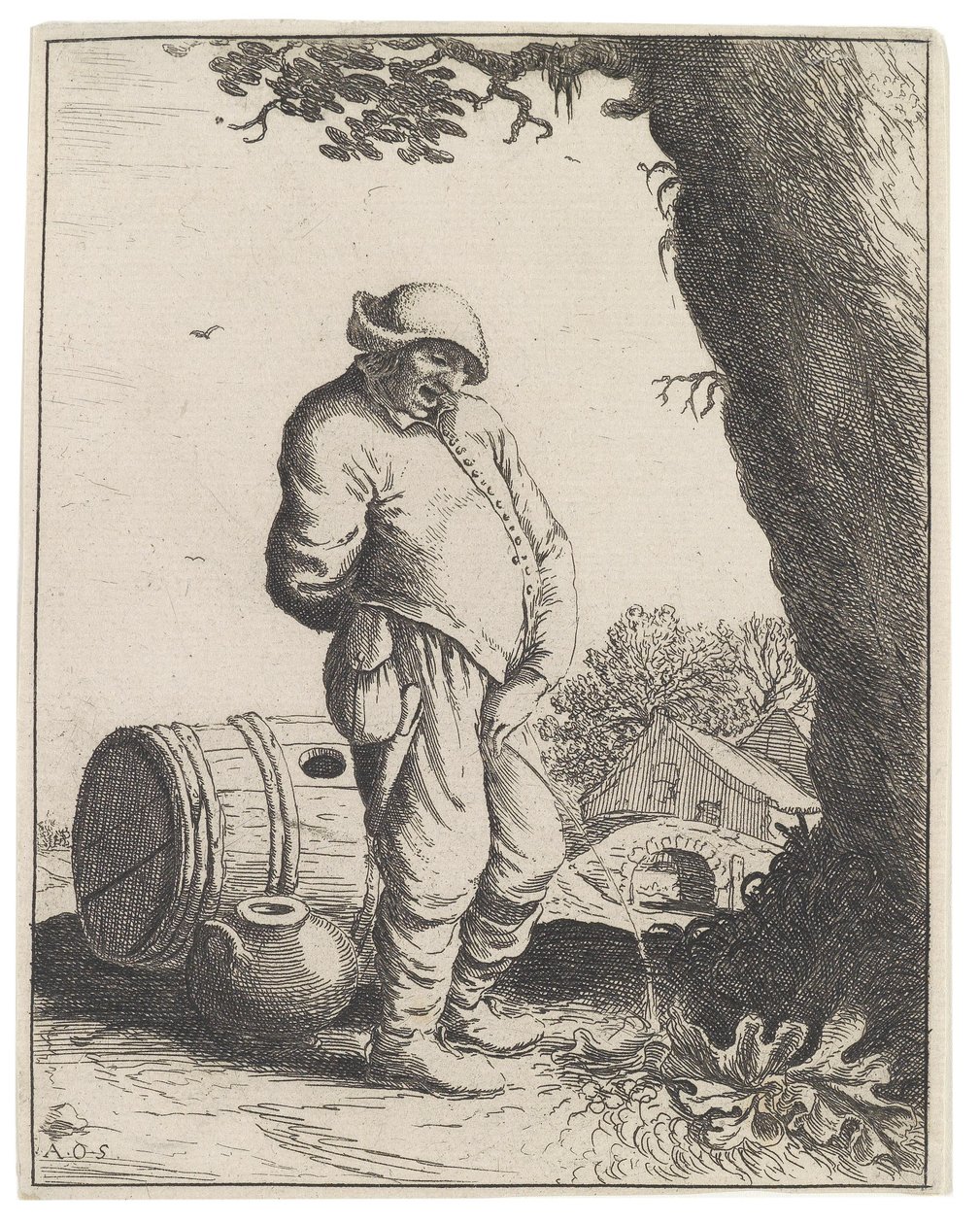 Der pissende Bauer av Adriaen Jansz. van Ostade