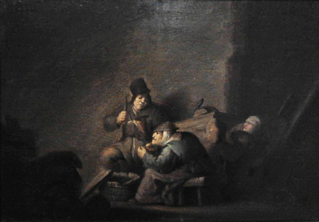 Peasant family indoors  av Adriaen Jansz. van Ostade