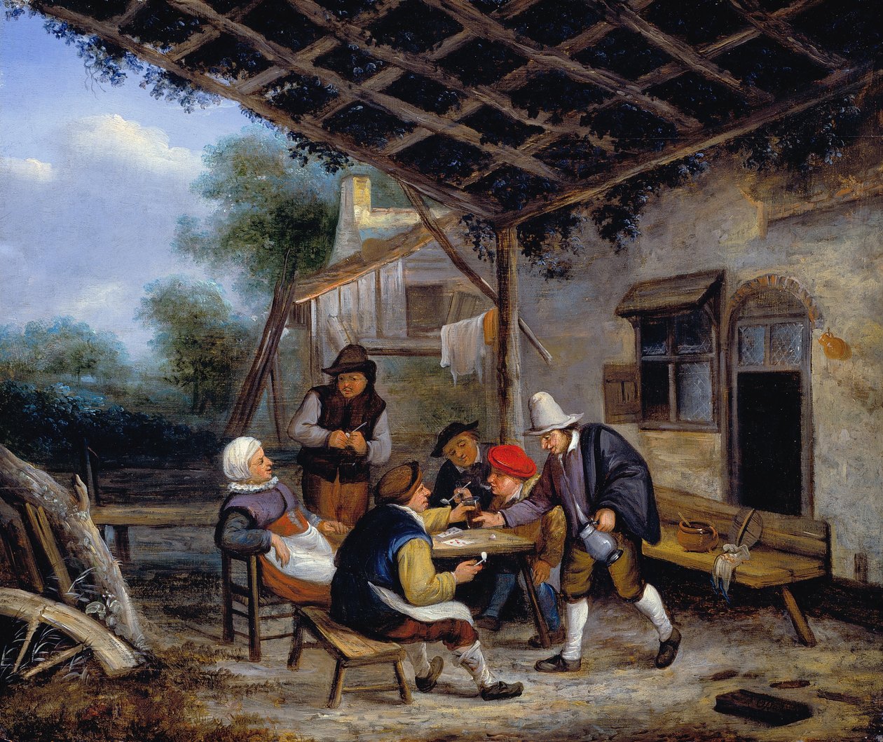 Peasants drinking av Adriaen Jansz. van Ostade