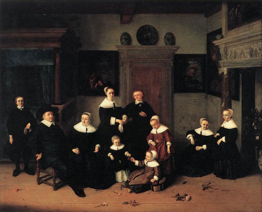Portrait de famille av Adriaen Jansz. van Ostade