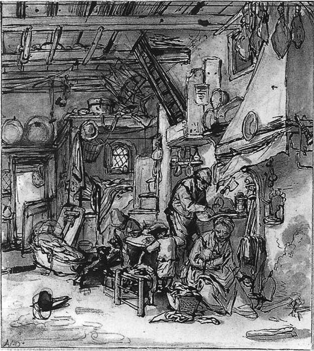 The Family av Adriaen Jansz. van Ostade