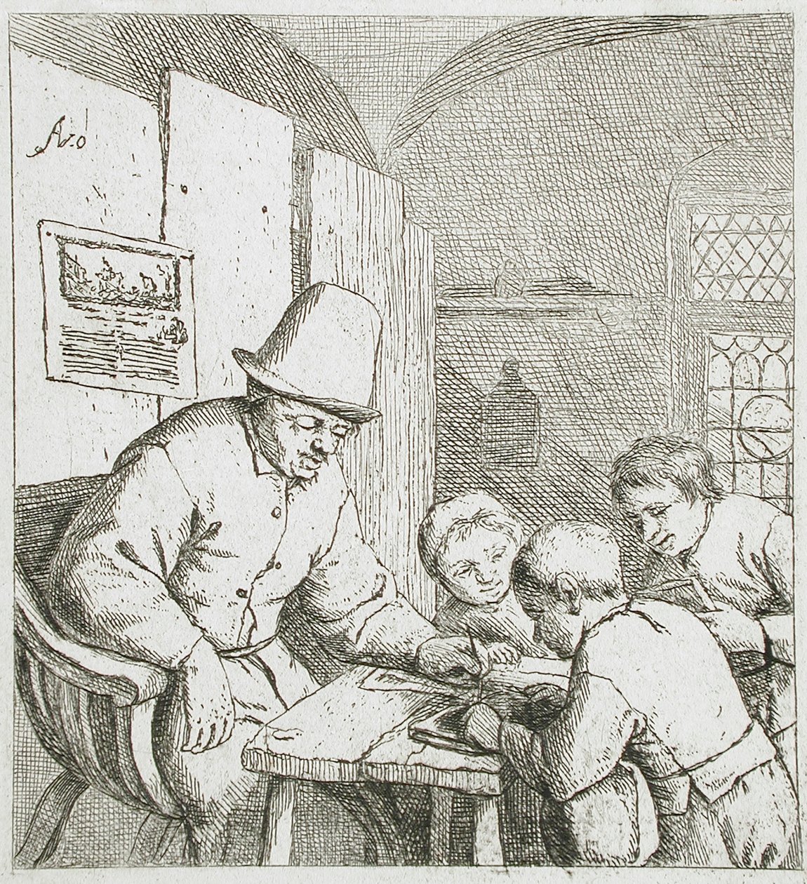 The Schoolmaster av Adriaen Jansz. van Ostade
