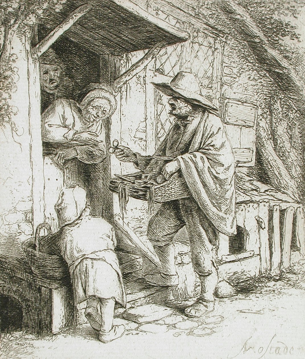 The Spectacle Seller av Adriaen Jansz. van Ostade