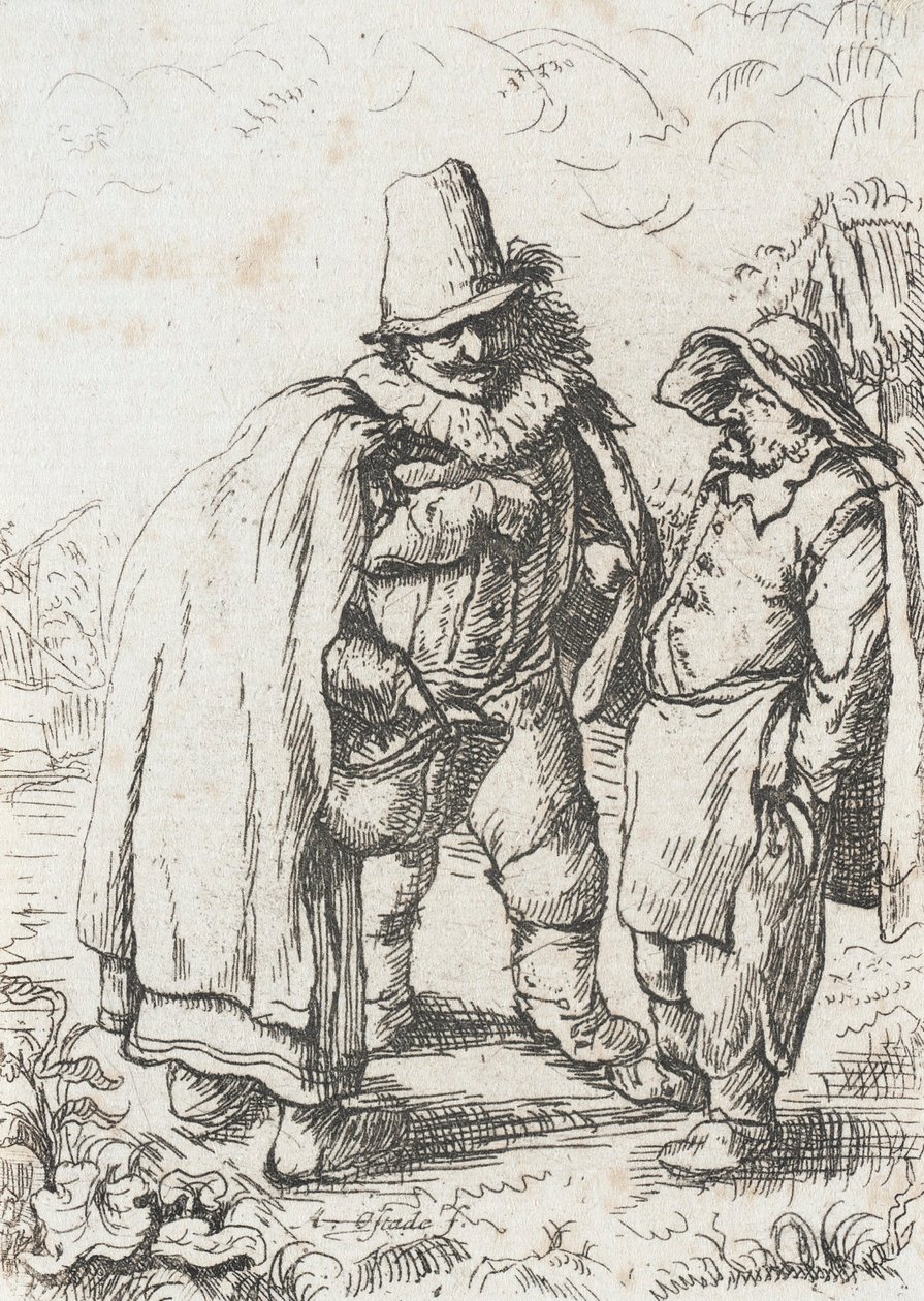 Three Grotesque Figures av Adriaen Jansz. van Ostade