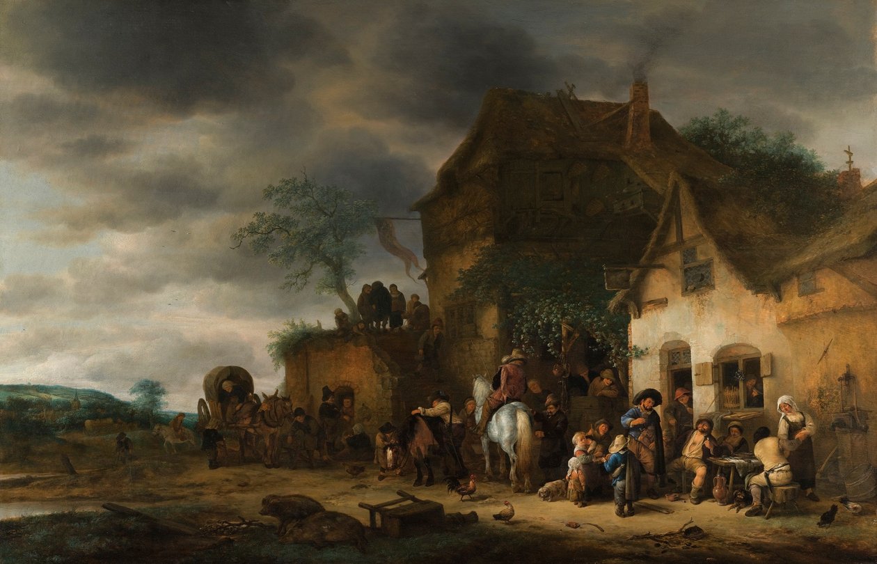 Travellers Halted at a Country Inn av Adriaen Jansz. van Ostade