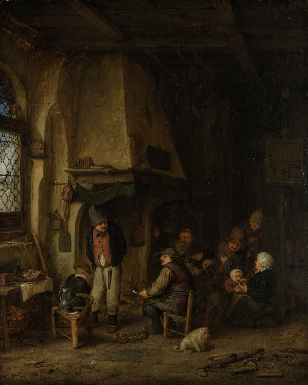 "Skejtåkarna": Bönder i ett inre, 1650 av Adriaen Jansz. van Ostade