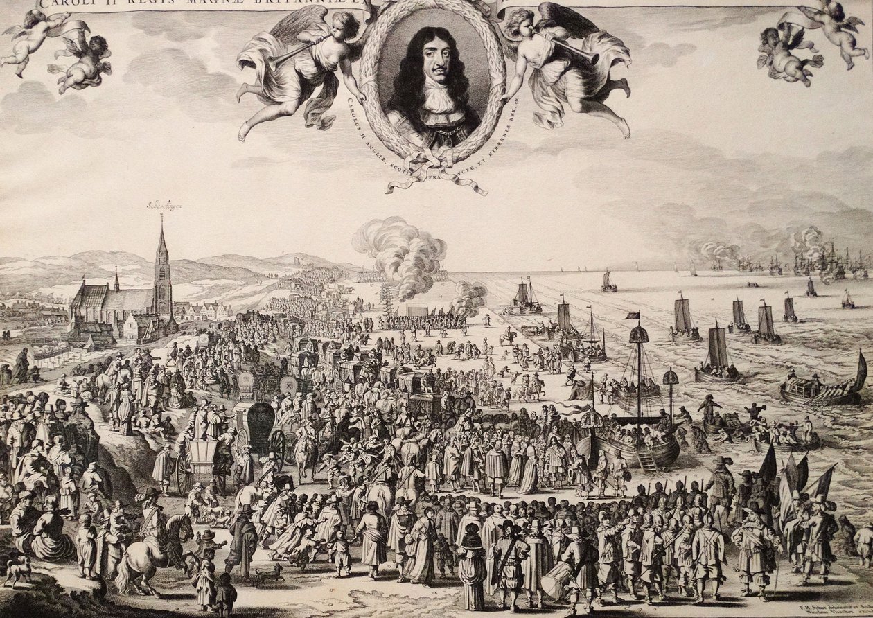 Karl II:s avgång från Scheveningen av Adriaen Pietersz van de Venne