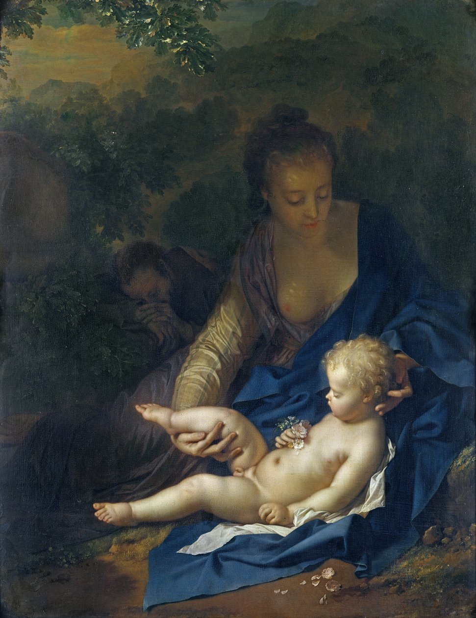 The Rest on the Flight into Egypt, 1706 (olja på ek) av Adriaan van der Werff
