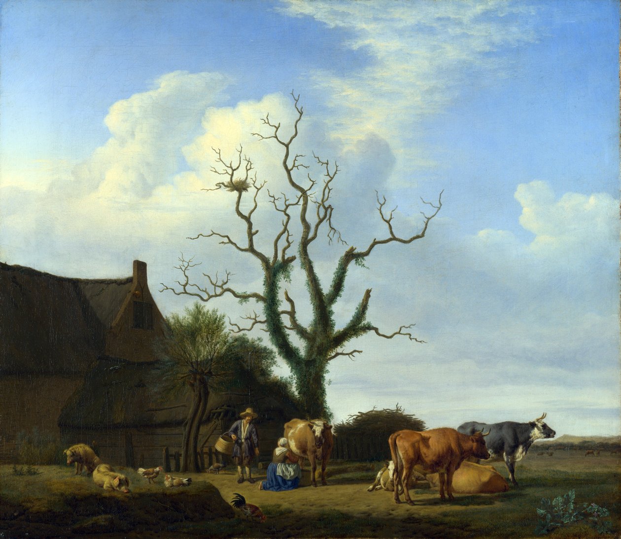A Farm with a Dead Tree av Adriaen van de Velde